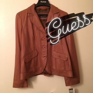 NWT Leather Coat by Guess